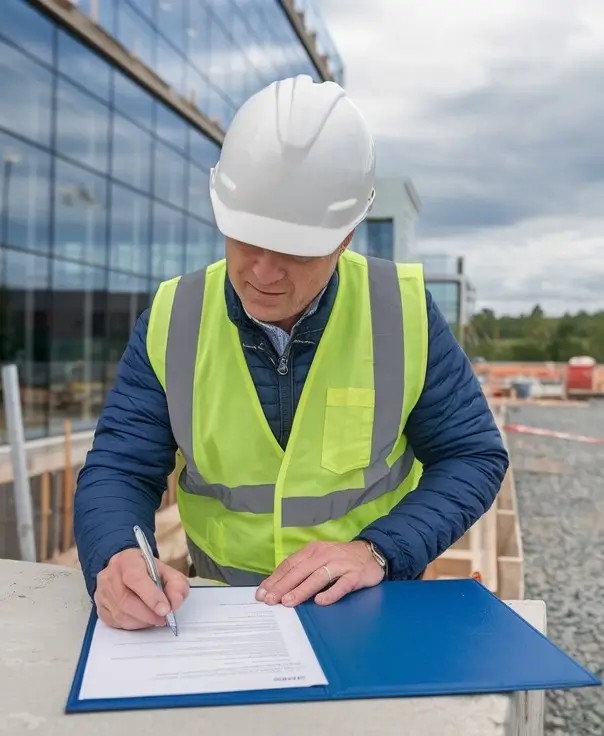 Pracownik na budowie