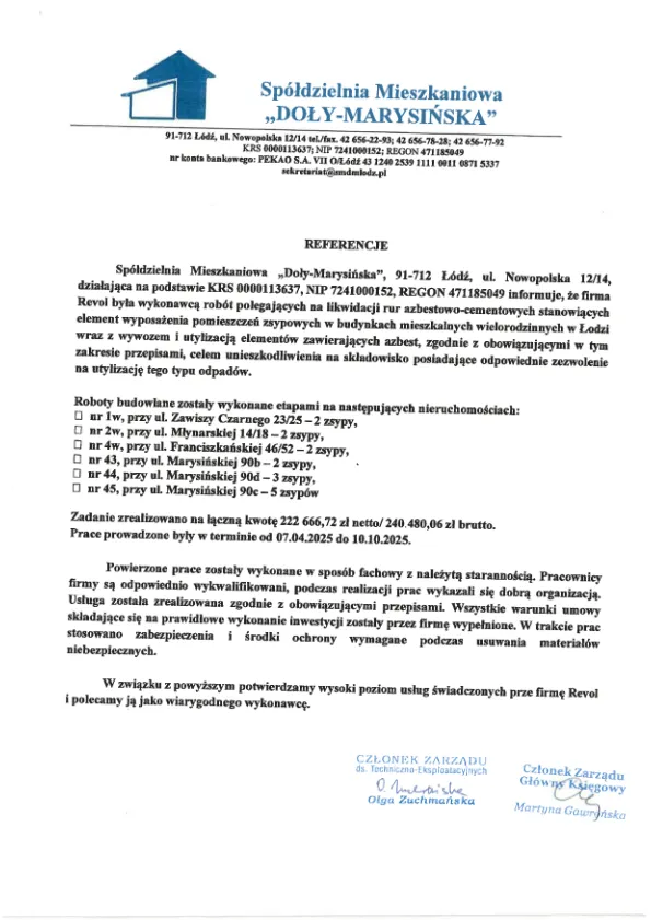 referencje firmy Revol 10.10.2025