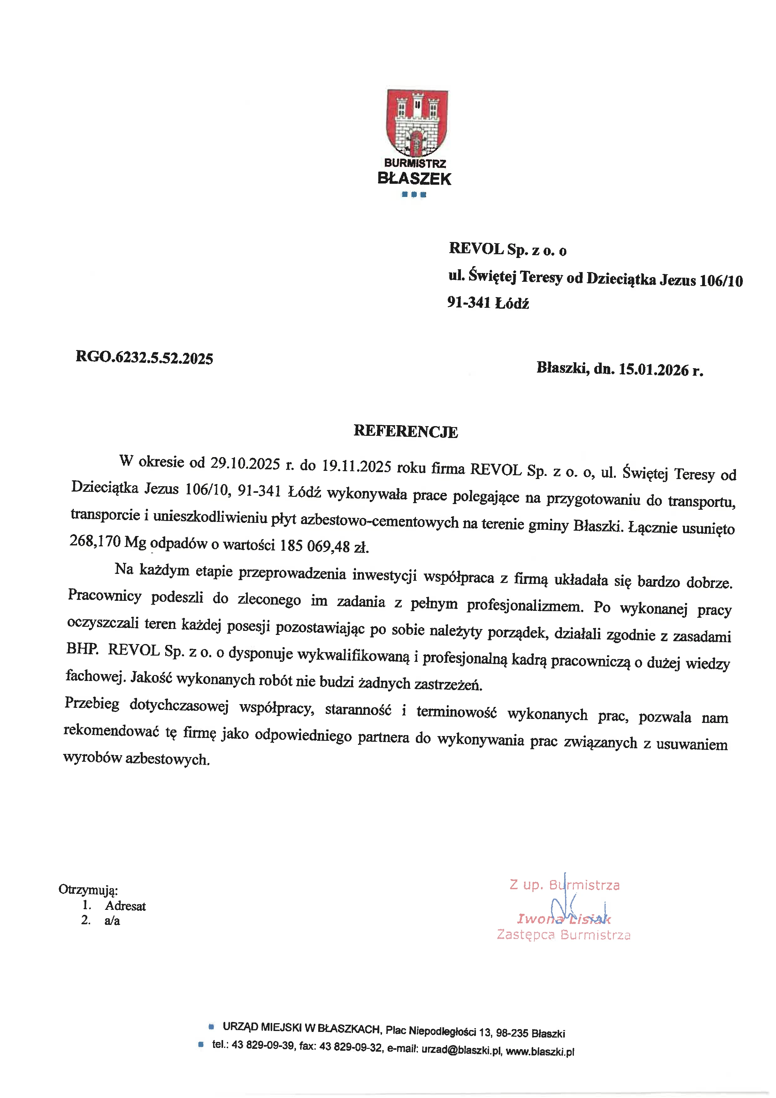referencje firmy Revol 15.01.26