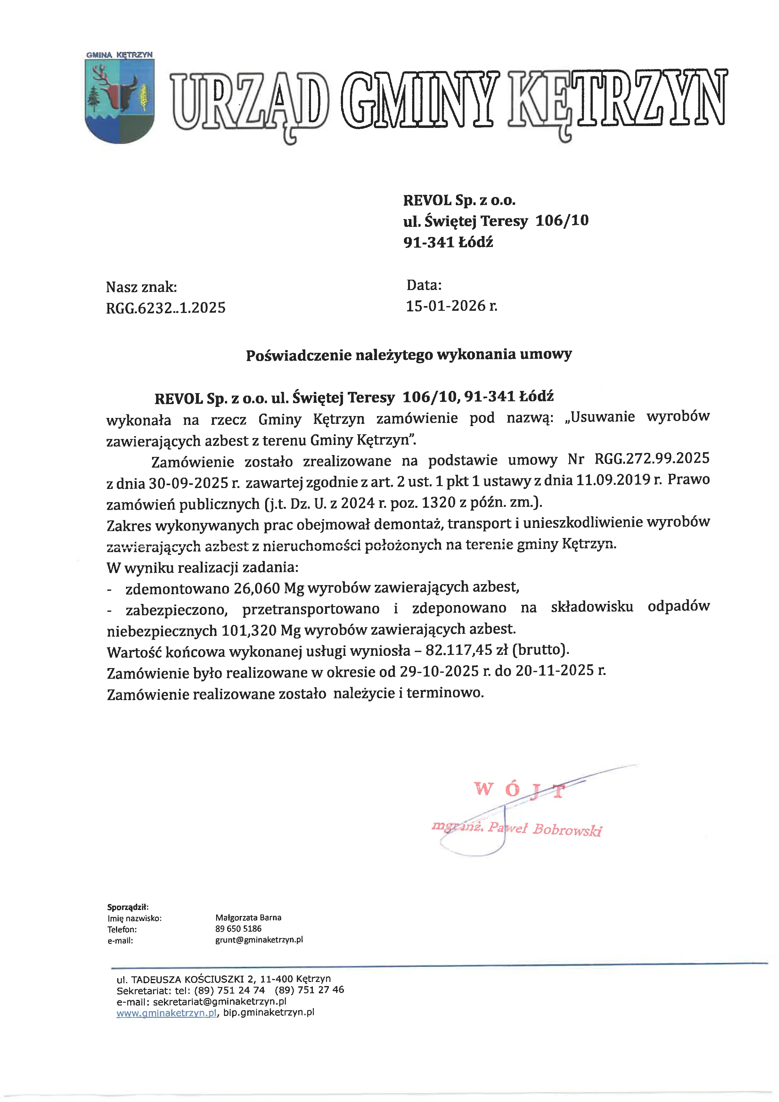 referencje firmy Revol 15.01.26r (2)