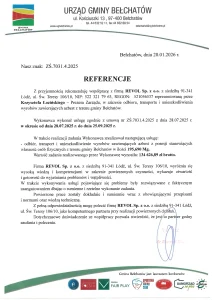 referencje firmy Revol 20.01.2026r
