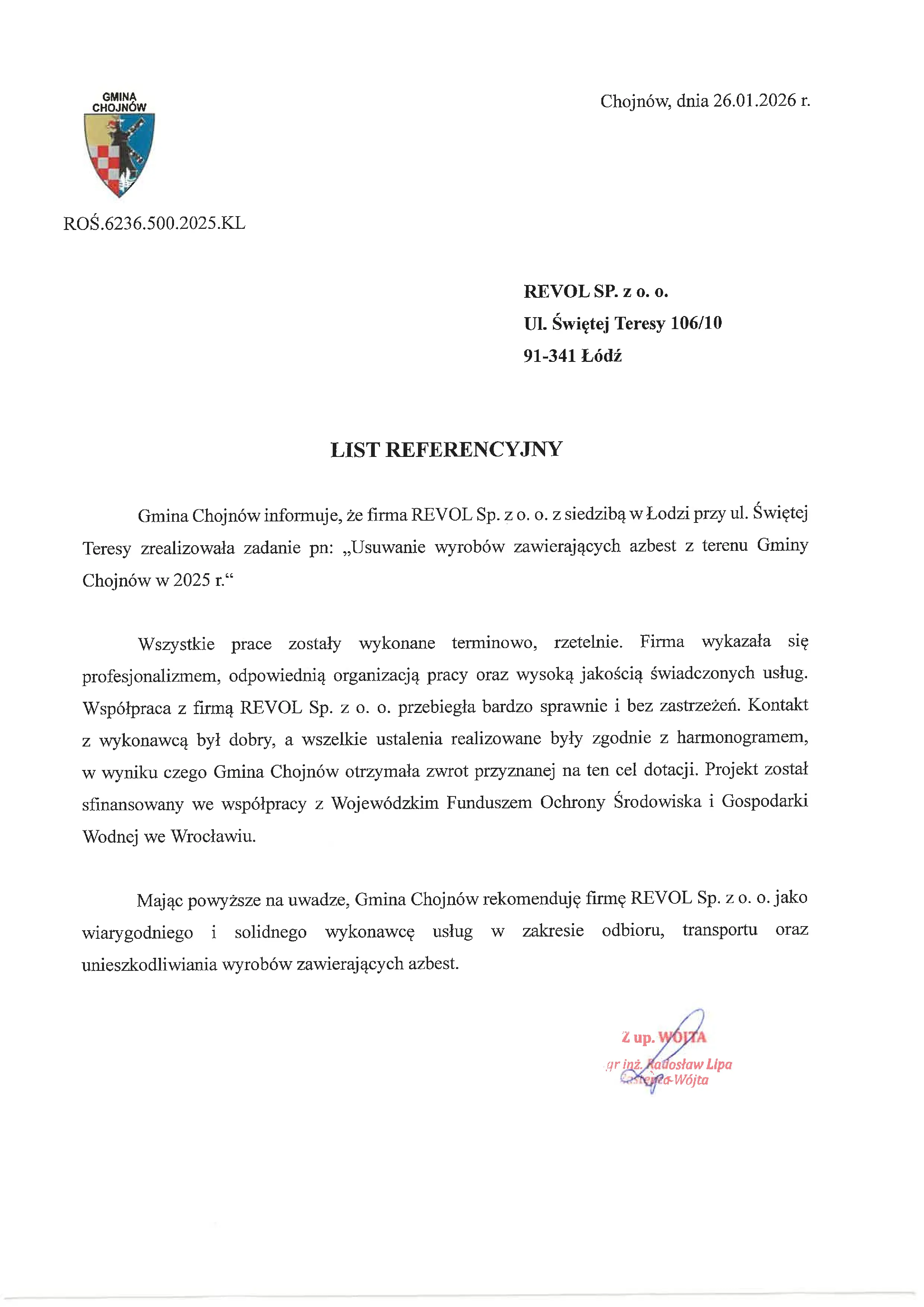 referencje firmy revol 26.01.2026